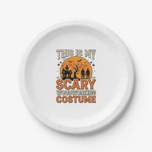 Gruseliger Holzbearbeitungs-Kostüm Halloween Vinta Pappteller