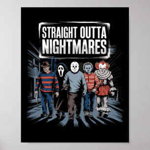 Gruseliger Horror Halloween Straight Outta Scar Poster