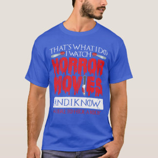 Gruseliger Horrorfilm Ich schaue Horrorfilme vinta T-Shirt