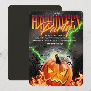 Gruseliger Jack O Lantern Disco Ball Halloween Einladung