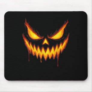 Gruseliger Jack O Lantern Geschnitztes Kürbisgesic Mousepad
