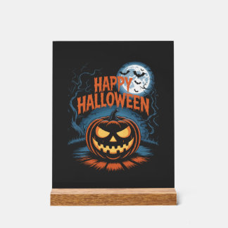 Gruseliger Jack O Lantern Halloween Acrylschild