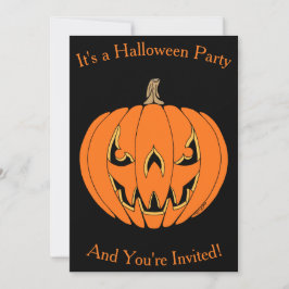 Gruseliger Jack-o'-Lantern Halloween-Entwurf Einladung