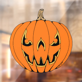 Gruseliger Jack-o'-Lantern Halloween-Entwurf Fensteraufkleber