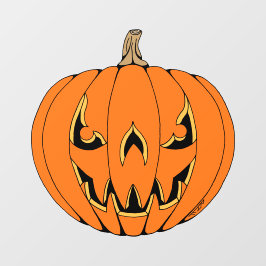 Gruseliger Jack-o'-Lantern Halloween-Entwurf Fensteraufkleber