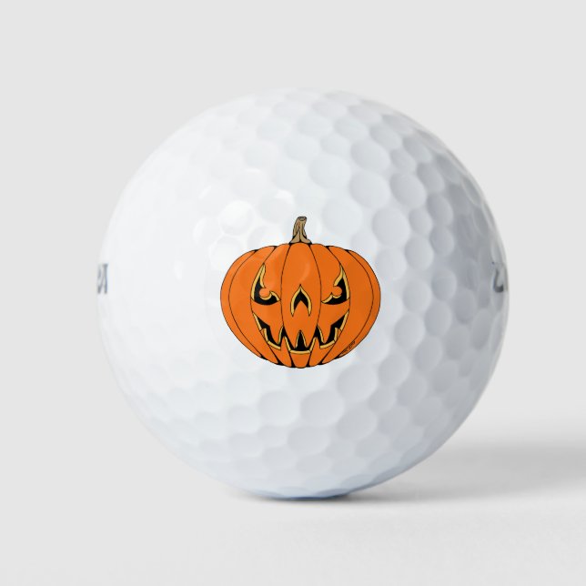 Gruseliger Jack-o'-Lantern Halloween-Entwurf Golfball (Vorderseite)