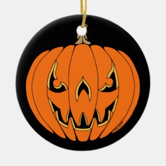Gruseliger Jack-o'-Lantern Halloween-Entwurf Keramik Ornament