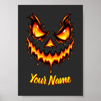Gruseliger Jack O Lantern Halloween personalisiert Poster