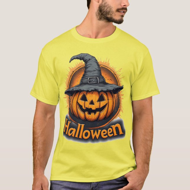 Gruseliger Jack-O'-Lantern-Kürbis T-Shirt (Vorderseite)