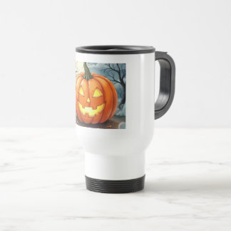 Gruseliger Jack-O'-Lantern-Reisebecher Reisebecher