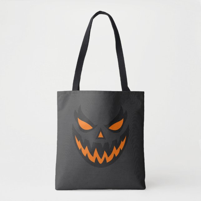 Gruseliger Jack O'Lantern-Gesicht Halloween-Entwur (Vorderseite)