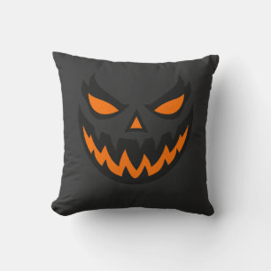 Gruseliger Jack O'Lantern-Gesicht Halloween-Entwur Kissen