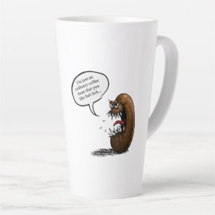 Gruseliger Kaffeebohne Milchtasse