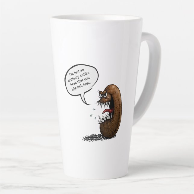 Gruseliger Kaffeebohne Milchtasse (Rechte Ecke)