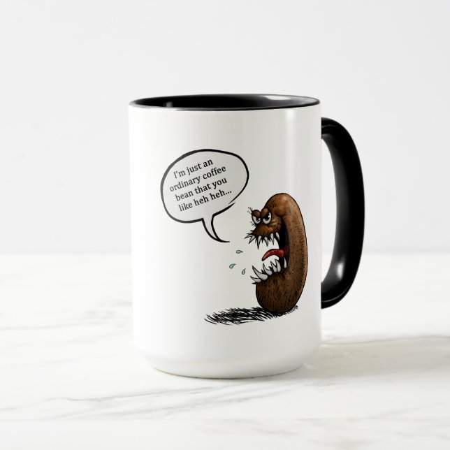 Gruseliger Kaffeebohne Tasse (VorderseiteRechts)
