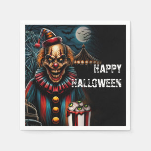 Gruseliger Karneval-Clown-Halloween-Party Serviette