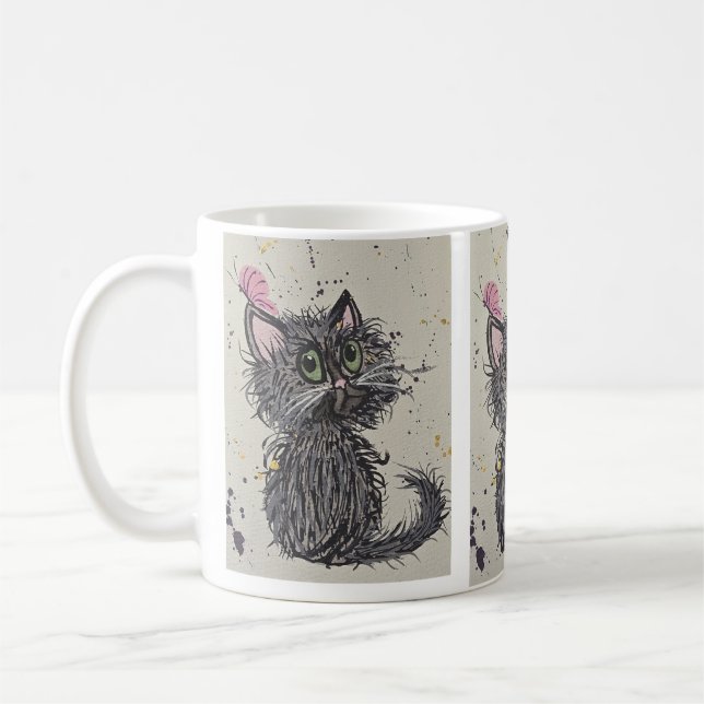 Gruseliger Katzenbecher Kaffeetasse (Links)