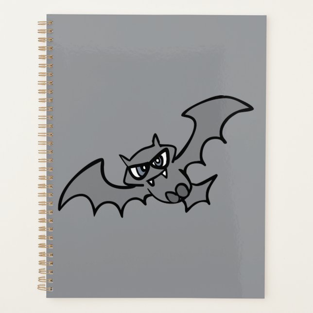 Gruseliger Kawaii Böser Vampirfledermaus Planer (Vorderseite)