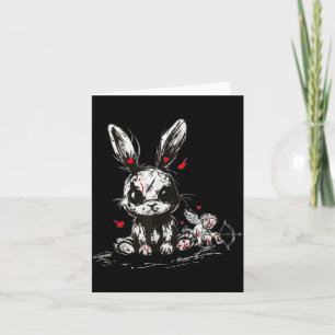 Gruseliger kawaii-Hase Anti-Valentinstag-Goth-Cupi Karte