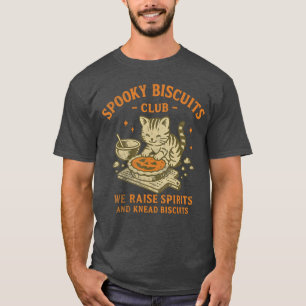 Gruseliger Keks-Club-Katze Lustiger Halloween-Back T-Shirt