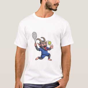 Gruseliger Krampus spielt Tennis Weihnachten T-Shirt