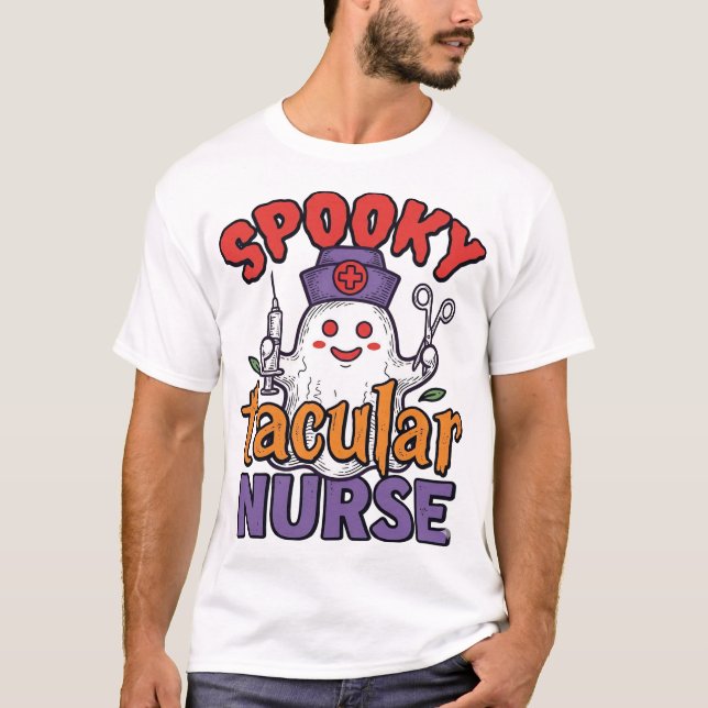 Gruseliger Krankenpfleger Halloween-Geist Shirt De (Vorderseite)