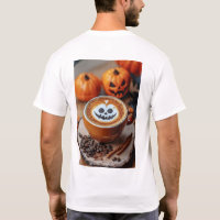 Gruseliger Kürbis-Gewürz-Latte-Art-Halloween-Kaffe