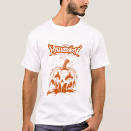 gruseliger Kürbis Halloween süßer Geist T-Shirt