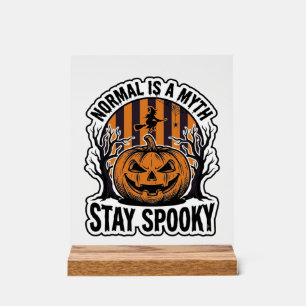 Gruseliger Kürbis Hexe Vintage Gravur Halloween S Acrylschild