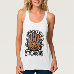 Gruseliger Kürbis Hexe Vintage Gravur Halloween S Tank Top