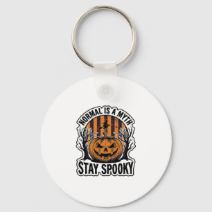 Gruseliger Kürbis Hexe Vintage-Stich Halloween S Schlüsselanhänger