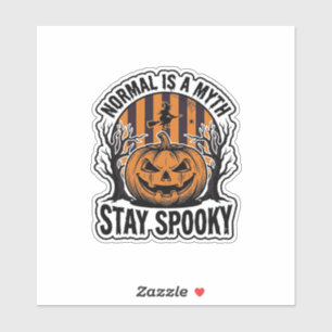 Gruseliger Kürbis Hexe Vintage Stiche Halloween S Aufkleber