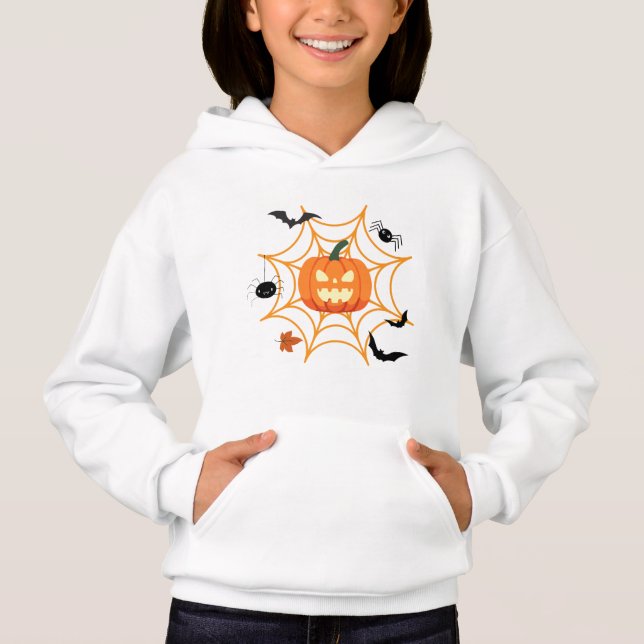 Gruseliger Kürbis Hoodie (Vorderseite)