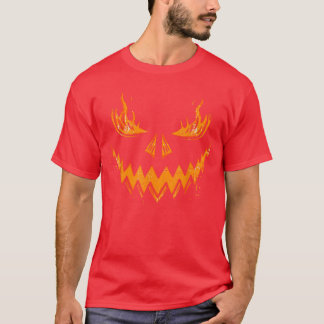 Gruseliger Kürbis Jack O Lantern Gesicht Gruselige T-Shirt