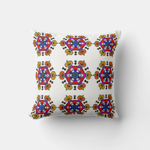 Gruseliger Kürbis-Mandala Kissen