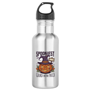 Gruseliger Kürbis-Shirt Vintage-Gravur Halloween-T Edelstahlflasche