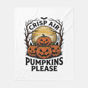 Gruseliger Kürbis-Shirt Vintage-Gravur Herbst Hall Fleecedecke