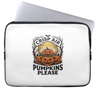Gruseliger Kürbis-Shirt Vintage-Gravur Herbst Hall Laptopschutzhülle