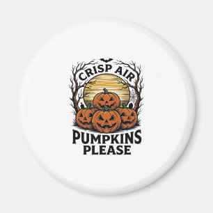 Gruseliger Kürbis-Shirt Vintage-Gravur Herbst Hall Magnet