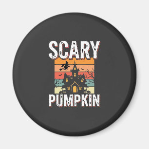 Gruseliger Kürbis Spukhaus Halloween Design_1 Magnet