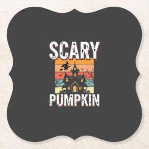Gruseliger Kürbis Spukhaus Halloween Design_1 Untersetzer