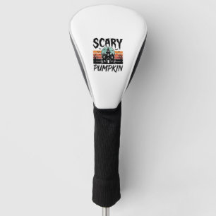 Gruseliger Kürbis Vintage Spukhaus Halloween-Desig Golf Headcover