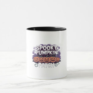 Gruseliger Kürbisfeld Halloween-Becher Tasse
