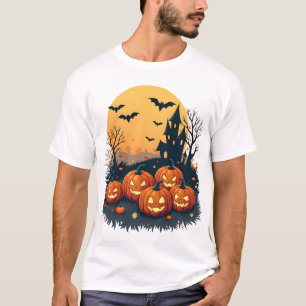 Gruseliger Kürbisfleck � Retro Halloween T-Shirt