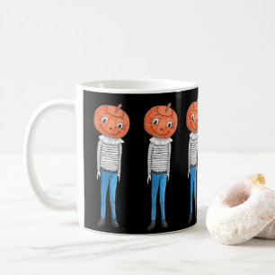 Gruseliger Kürbiskopf-Clown-Seltsames Halloween-Ge Kaffeetasse