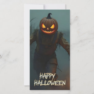 Gruseliger Kürbiskopf Halloween Szene