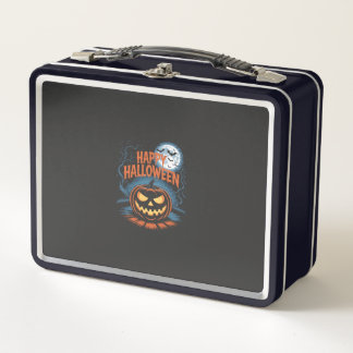 Gruseliger Kürbislaterne Halloween Metall Brotdose
