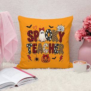 Gruseliger Lehrer Halloween Leoparden-Druck-Mix Kissen