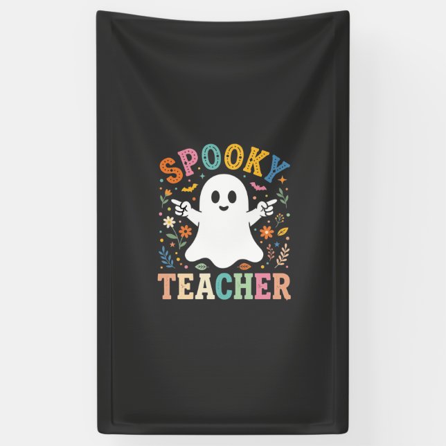 Gruseliger Lehrer Süßer Geist Halloween Design_1 Banner (Vertikal)