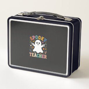 Gruseliger Lehrer Süßer Geist Halloween Design_1 Metall Brotdose
